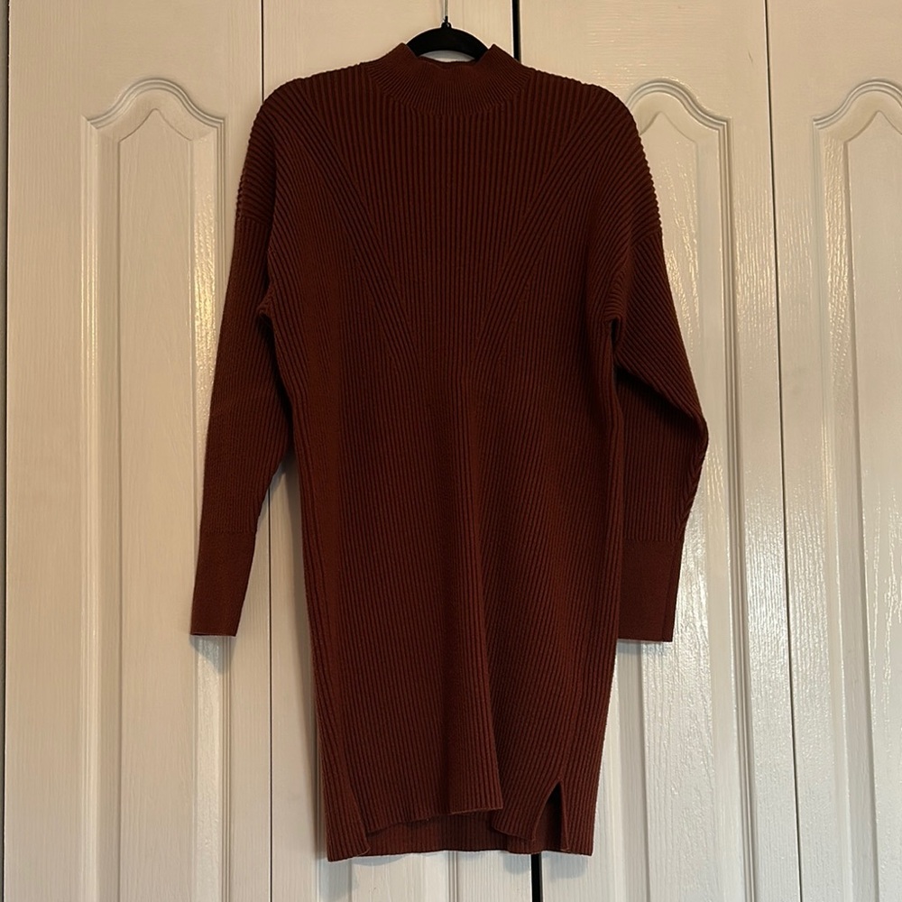 Abercrombie Women’s Rust Ribbed Knit Sweater Dress